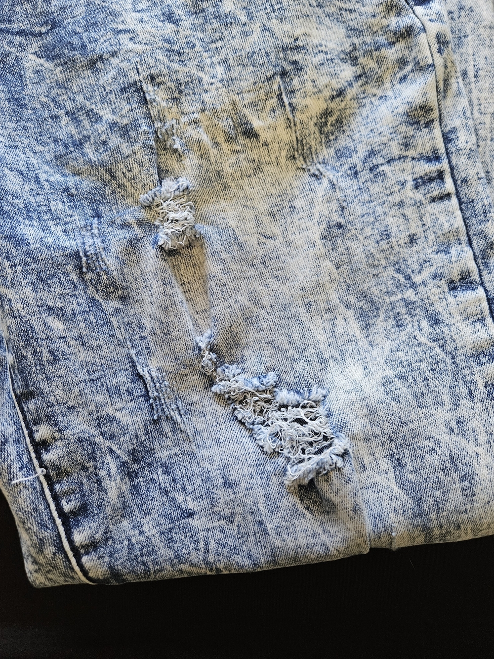 Slim Straight Light Acid Wash Blue Womens Jeans - Picture 4 of 6